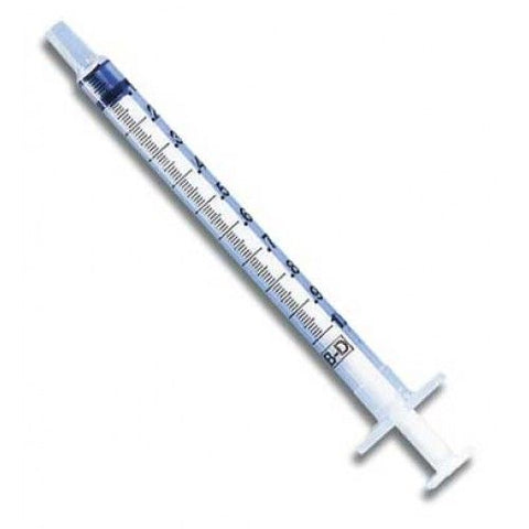 BD Plastipak 1ml Syringe Concentric Luer Lock Pack of 100