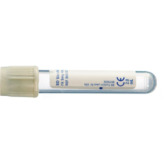BD Vacutainer 2ml Glucose Analysis Tubes  - Pack of 100