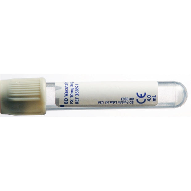 BD Vacutainer 4ml Glucose Analysis Tubes - Pack of 100