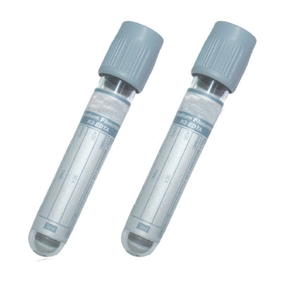 BD Vacutainer Plastic Fluoride / Edta Tube 4ml With Grey Hemogard Closure  - Pack of 100