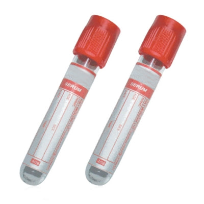 BD Vacutainer Plastic Serum Tube 10ml With Red Hemogard Closure - Pack of 100