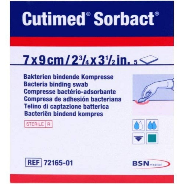 BSN Medical Cutimed Sorbact Antimicrobial Dressing, 7cm x 9cm Pack of 5