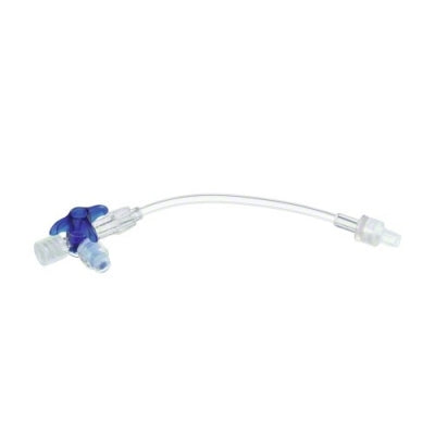 Bbraun Discofix C-3way Stopcock With Safeflow Valve and 10cm Extension Blue - Pack of 50