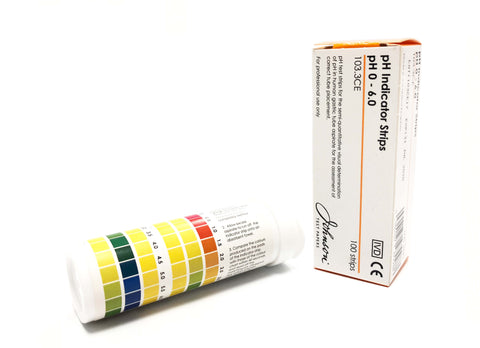 Johnson Feeding Tube Ph Indicator Strips Range 0-6, 0.5 Increments [Pack of 100]