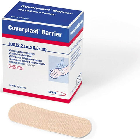 Coverplast Barrier - Waterproof Plaster 6.3cm x 2.2cm - Box of 100