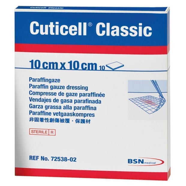 Cuticell Classic Sterile (Individually Sealed) - Wound Dressings 10cm x 10cm Pack of 10