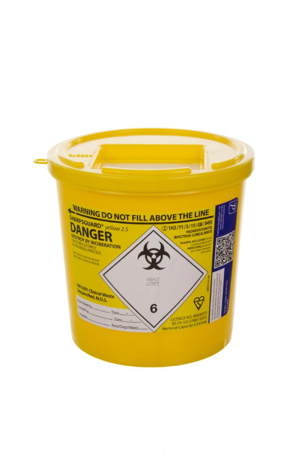 Sharpsguard Container 2.5L - Yellow