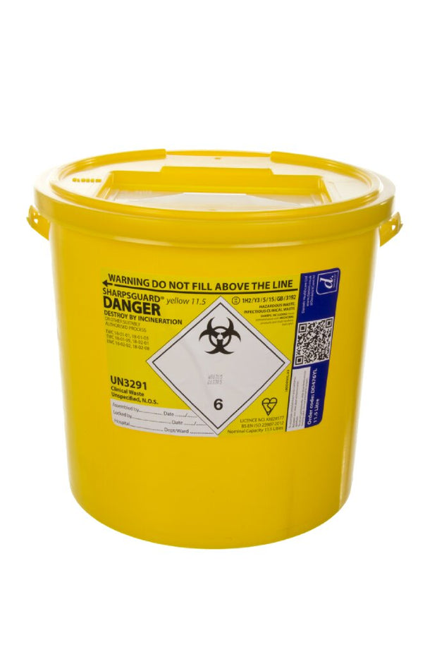 Sharpsguard Container 11.5 LTR - YEL