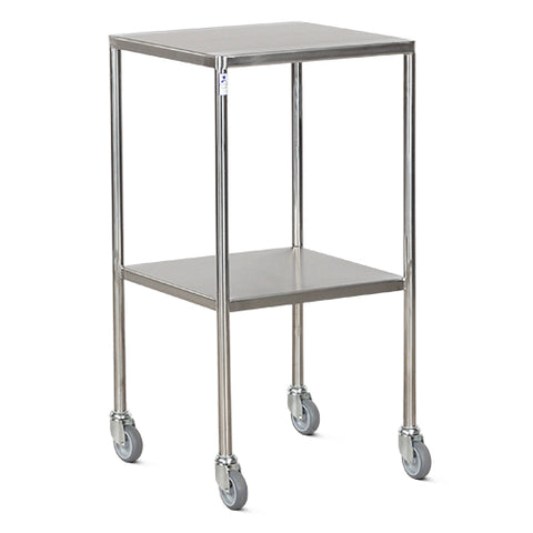Bristol Maid Stainless Steel Dressing Trolley with 450 x 450mm Fixed Shelves