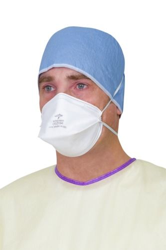 FFP2 Respirator Facemask White, Flat Shape With Valve
