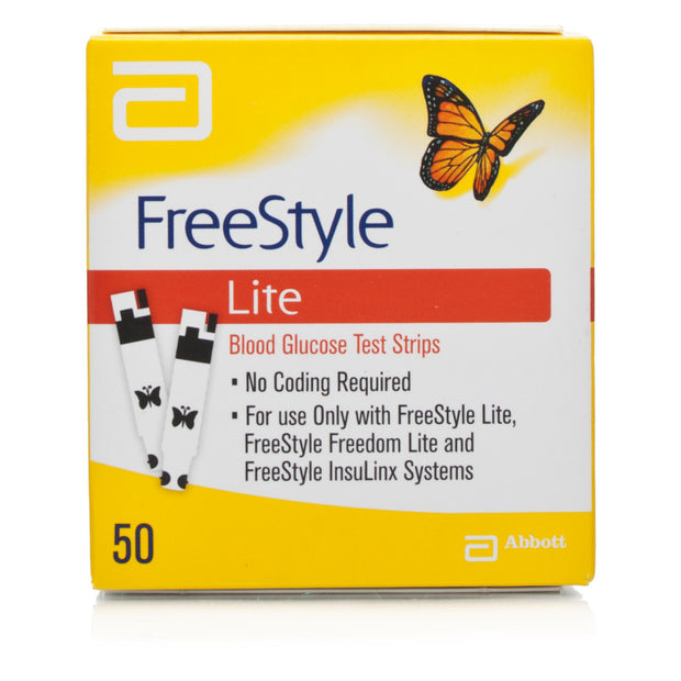Freestyle Lite Blood Glucose Testing Strips - 50 Test Strips