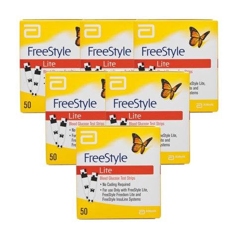 Freestyle Lite Blood Glucose Testing Strips 6 Pack - 50 Strips