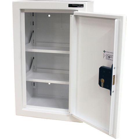Controlled Drugs Cabinet 500 X 300 X 270mm | 2 Shelves (Adjustable) | Floor + Wall Fixing | R/H Hinge