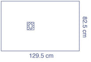 Invisishield Clear Adhesive Aperture Drape, 82.5 x 129.5 cm, adh fen 5x7 cm