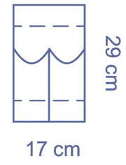 Invisishield Laparoscopy Instrument Pouch - 2 Compartment, 29 x 17 cm