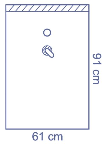 Invisishield Urology Drape 91 x 61 cm , fen 5 cm