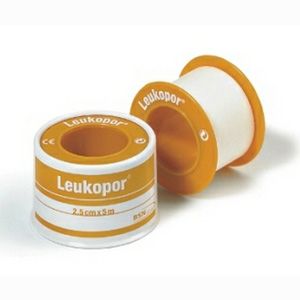 Leukopor BP White Surgical Tape 5.00x9.2m Pack of 6