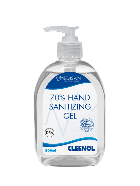 Cleenol Medisan 70% Hand Sanitizing Gel 500ML - Pack of 6