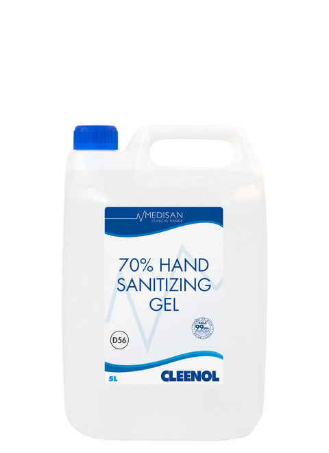 Cleenol Medisan 70% Hand Sanitizing Gel 5 Litre - Pack of 2
