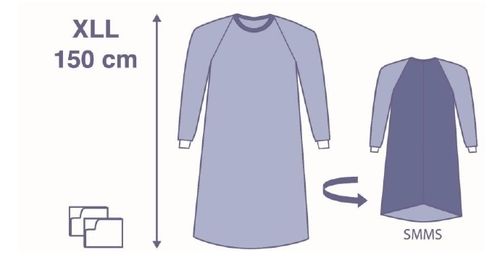 OPS Ultimate Gown with Breathable Back Raglan Sleeves X-Large-Long, 150cm