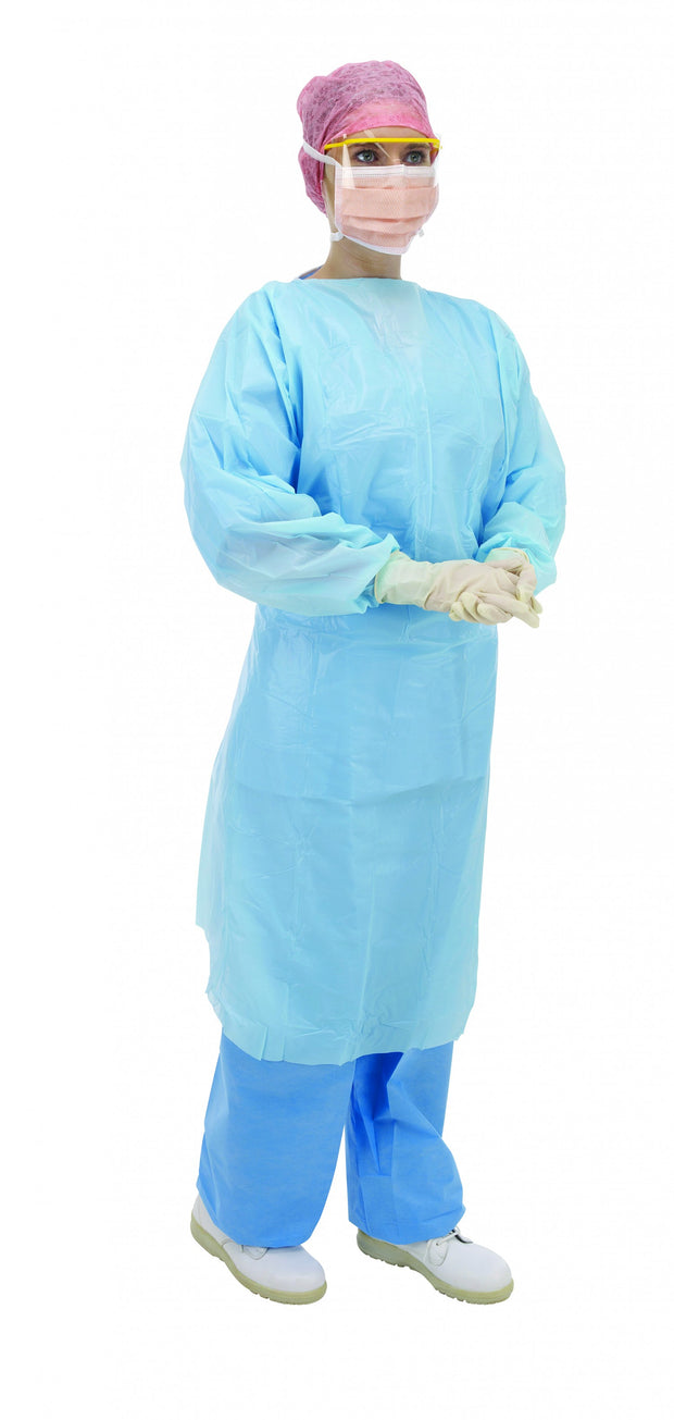 365 Thumb Loop Fluid Protection Gowns (Blue) - Pack of 75