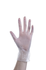 Premier Protector Vinyl Exam Gloves, Non-Sterile, Clear, Pack of 100