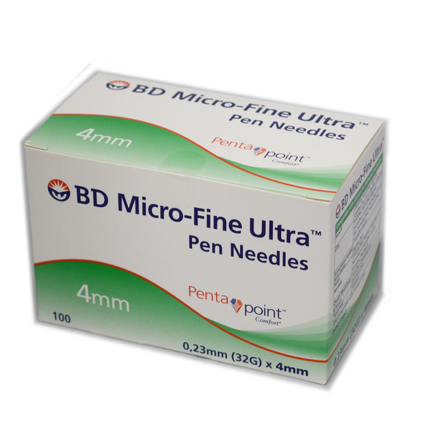 Pen Needle 32g 4mm Pack of 100
