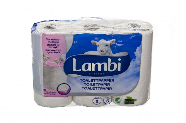 Lambi Toilet Paper White 3ply 20m