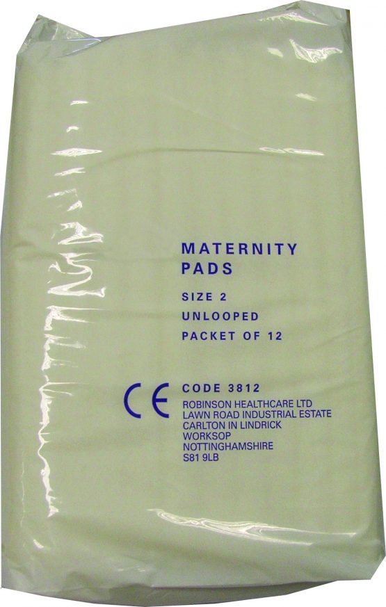 Robinson Maternity Pads Non Sterile, Size 2, Pack of 12