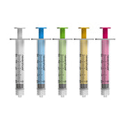 2ml Nevershare Syringe: Mixed Colours - Pack of 100