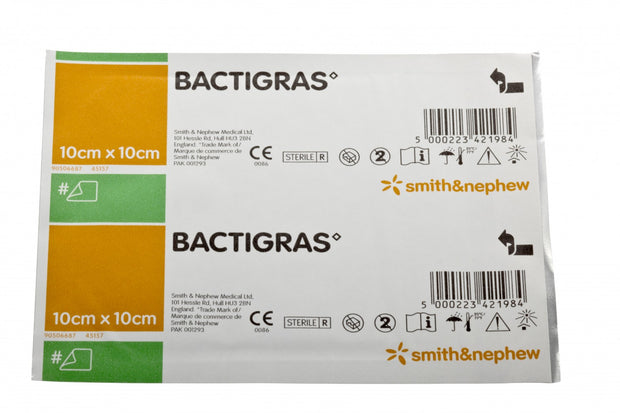 S&N Bactigras 10cm X10cm - Pack of 10
