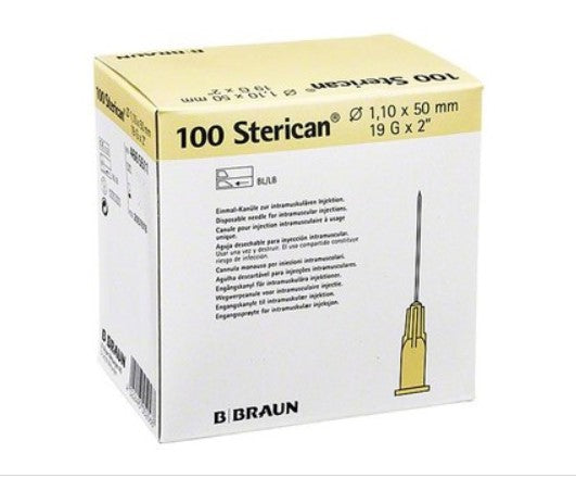 Sterican 1.10x50 19gx2 Needle Box of 100