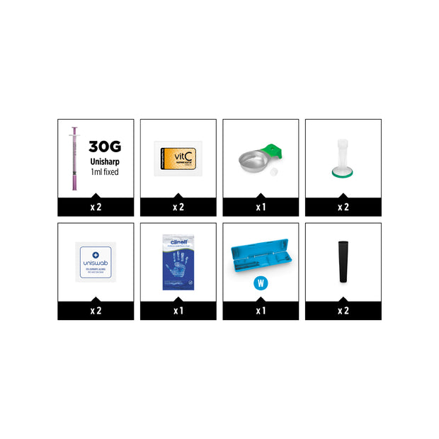 Street Injecting Kit (30G Unisharp Fixed 1ml) - Pack of 20