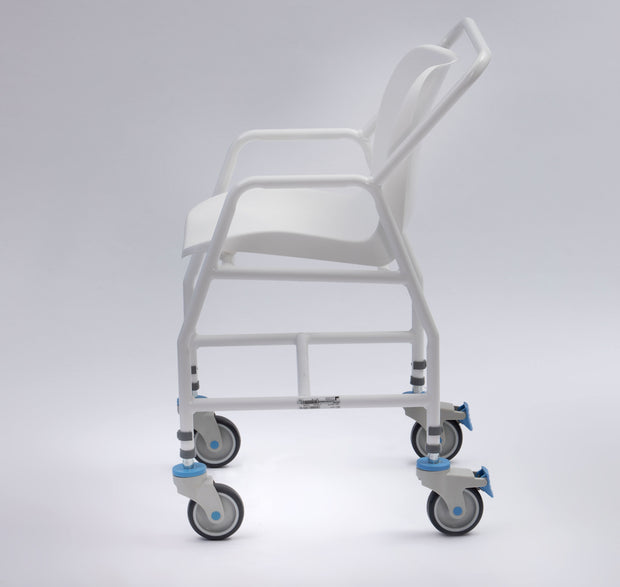 Tilton Mobile Adjt Ht Shower Chair: 4 Brake, Detachable Arms