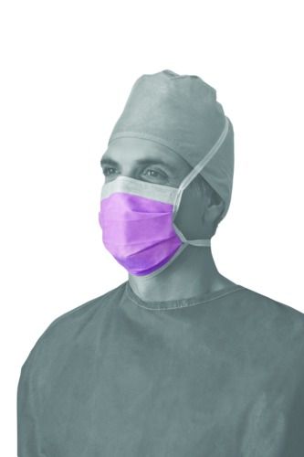 Type IIR Surgical Facemask Purple, Anti-Fog Strip, NS, X-Large