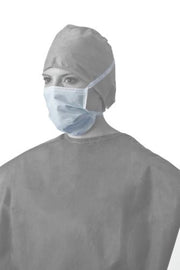 Type II Surgical Facemask Ties, Blue, Anti-Fog Light