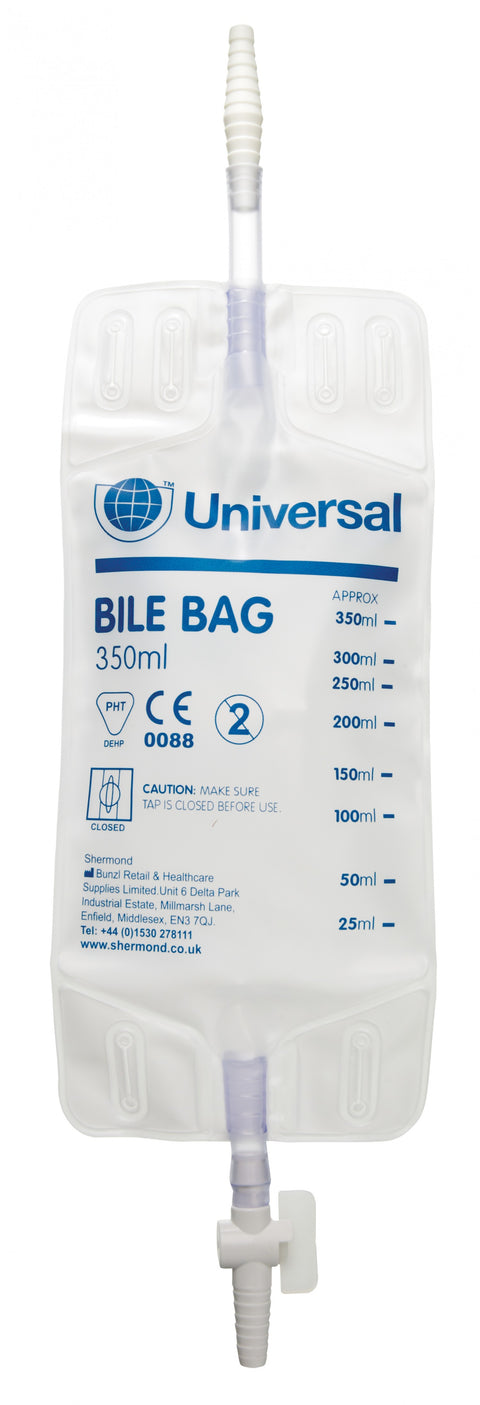 Universal Sterile Bile Bags 350ml Ryles/Kehrs Fitting