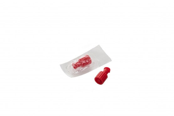 Luer Lock Caps, Male/Female Red - Pack of 100