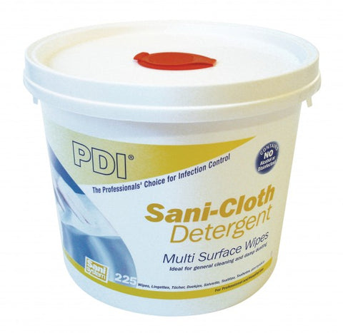 Sani-Cloth Detergent Wipes Bucket - 225 Wipes