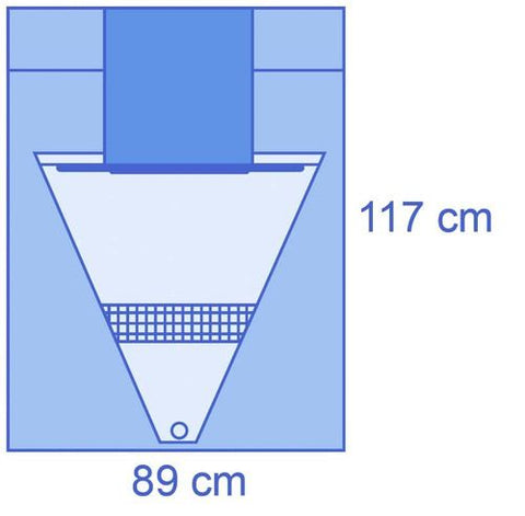 Under Buttocks Drape with Pouch and Backing Panel 102 x 112 cm