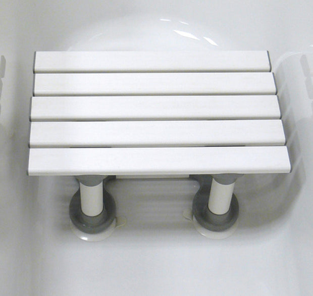Slatted Bath Seat: Standard 5 Slats 8" - White