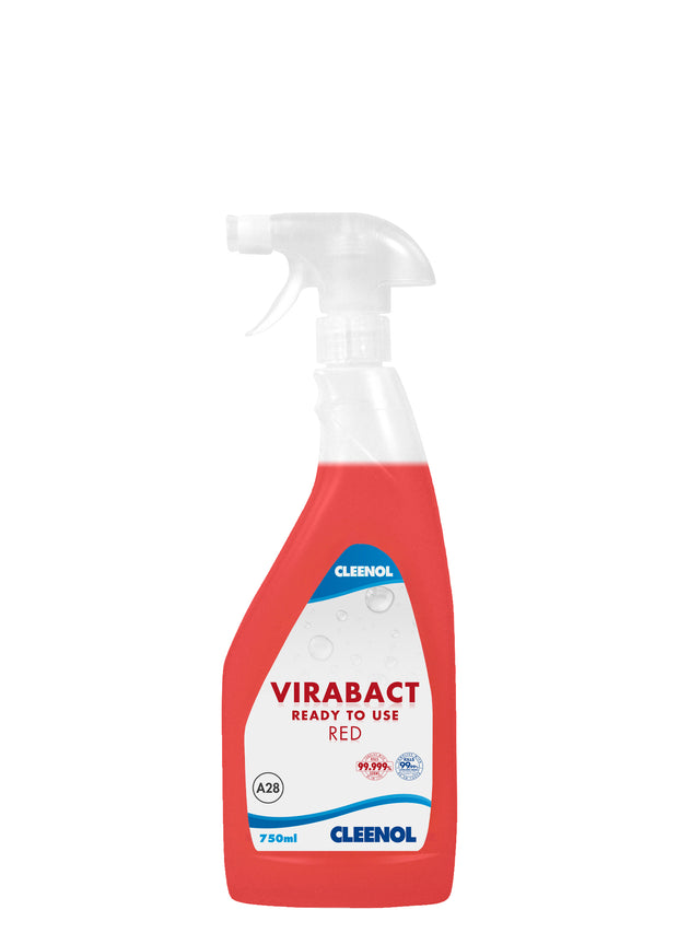 Virabact Cleaner and Disinfectant Ready to Use Red, 750ml Spray Bottle - Pack of 6