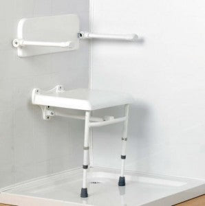 Backrest and Arms for the Savanah Wall-Mounted Shower Seat