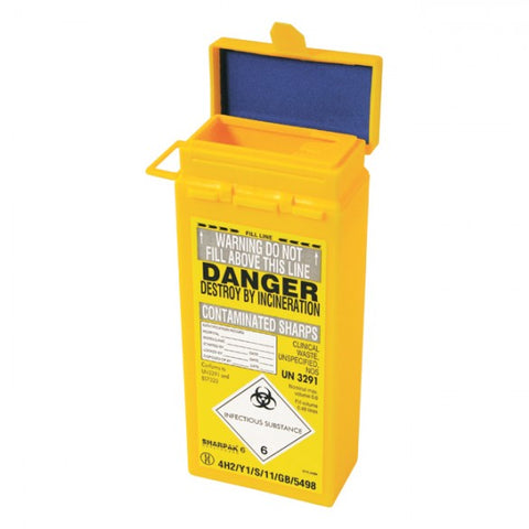 Sharpak 6 yellow container - 0.6ltr