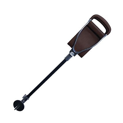 Adjustable Shooting Stick with Extra Large Tan Leather Seat