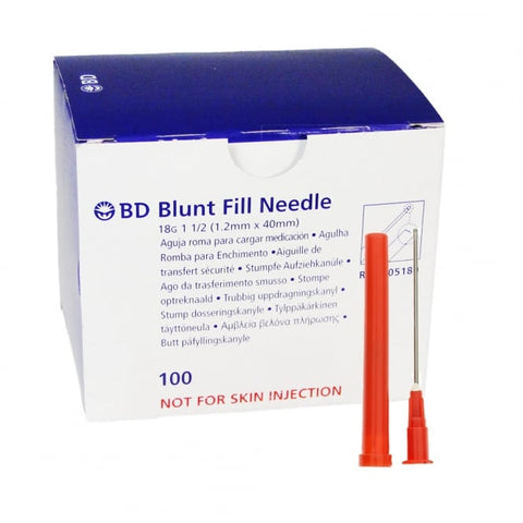 BD Blunt Fill Needle 18g - Box of 100