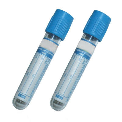 BD Vacutainer Glass CTAD Tube 2.7ml with Light Blue Hemogard Closure - Pack of 100