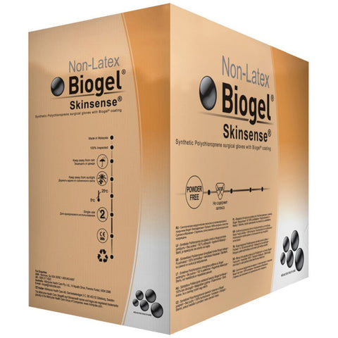 Biogel SkinSense Surgeon's Gloves, Size 6.5, Pack 50