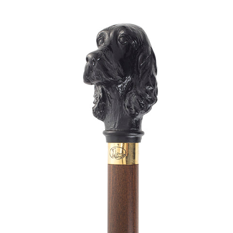 Black Cocker Spaniel Hardwood Cane