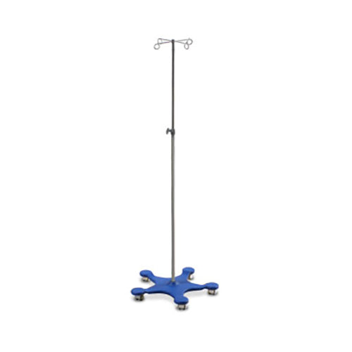 Bristol Maid Two Hook Easy Clean IV Stand with Green Base